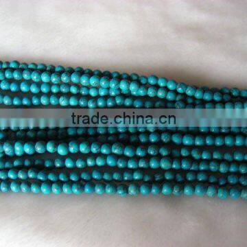 wholesale jewelry fashion round shape turquoise loose beads strand