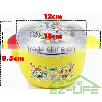 Creative Baby Dinnerware 500ML Stainless Steel Kids Food Thermal Sockproof Feeding Bowls photo-3