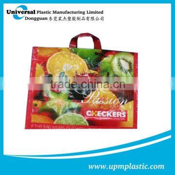 Eco-friendly disposable degradable Soft loop flexiloop handle plastic shopping bag