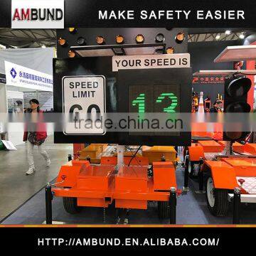 Compact Radar Speed Trailer Traffic Flashing Radar Speed Limit LED Signs photo-3