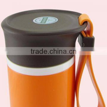 380ml BAP Free Hight Quality Plastic Double Wall Water Bottle With Flat Lid photo-6