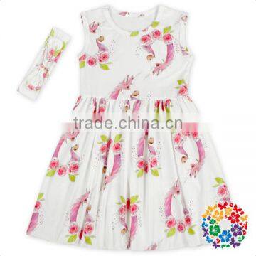 Unicorn Latest Girls Dresses Kids Fashion Sleeveless Summer Dress Infant Dresses Designer One Piece Party Dress