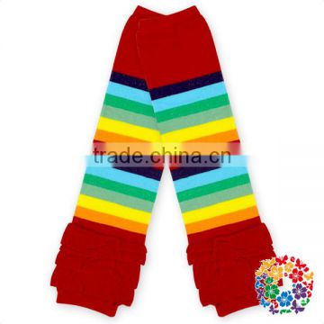 Red Baby Leg Warmers Knitting Pattern Children Cotton Leg Warmers Wholesale Soft Ruffle Legwarmer Wholesale Baby Leg Warmers