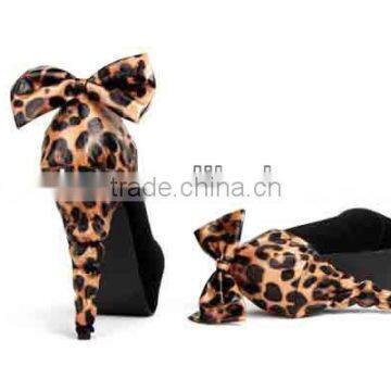 Hot design!! Fashion leopard leather with bow shoe condom