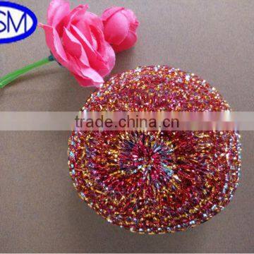 Hot sale kitchen cleaning sponge,kitchen sponge scourer Steel Plastic Wire Cleaning Ball
