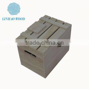 Factory Supply wooden vegetable crate, wood storage crate, wood fruit crate