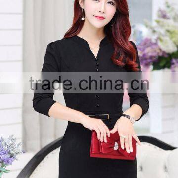 2016 Customized Manufactorying Fashionable Custom Fit Middle-aged Ladies Dress photo-2