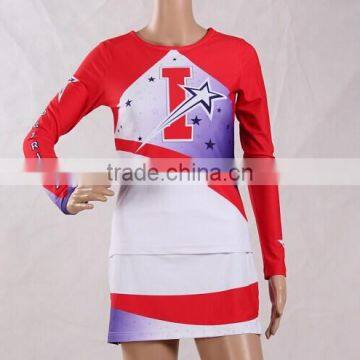 custom design training set,sublimation printing with free design cheerleading uniform