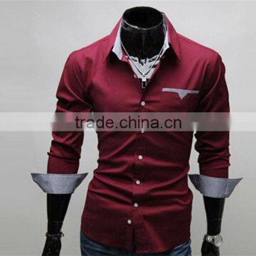 Italian style mens shirts man slim fit fashion designs shirts