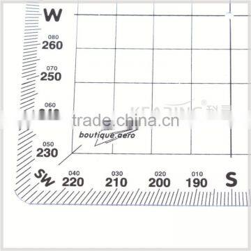 Navigational Grid Protractor - Square Nautical Protractor / Flexible Plastic Protractor Plotter ( 1 mm ) # KPP-5 photo-3