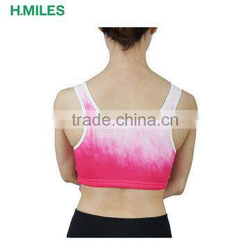 Custom Made OEM Women's Fitness Hot Sex Plain Gym Sports Bra Yoga Top photo-3