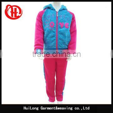 New style children girls clothing fleece set