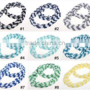 Top Quality Fashion New Design Hijab Infinity Chevron Knitted Silk Scarf photo-2