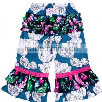 Baby clothes 2017 girls 12 year old kids clothing ruffle wholesale printing children baby fashion trousers