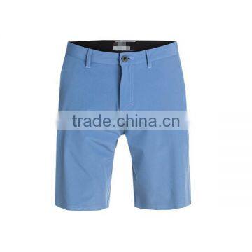 Blue Solid Color Cotton Polyester Casual Shorts for Men photo-2