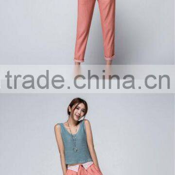 Ladies Top Design Woman Denim Trousers Denim Jean Fabric Denim Jeans Pent photo-3