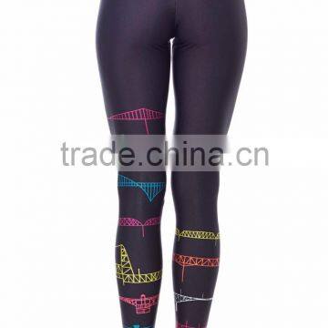Custom Sublimation Printed Colorful Tight Womens High Wholesale photo-2