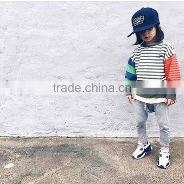 1-7 Years 2017 New Wholesale Cotton Full Sleeves Stripe Kids Boys Girls Coats (pick Size ) photo-4