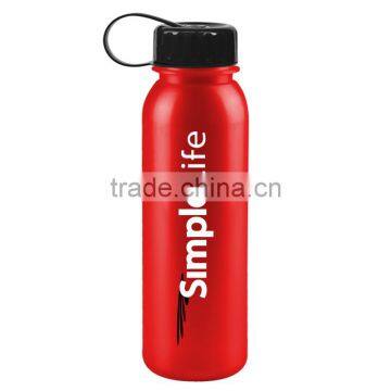 USA Made 24 oz Tritan Metalike Sports Bottle With Tethered Lid - metallic colors, BPA/BPS-free and comes with your logo