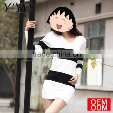 Hot Sale Winter Fall Color Block Jacquard Pattern Couple Knit Sweater photo-5