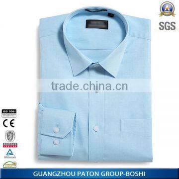Custom Logo Mans Contrast Collar Dress Shirt Of Long Sleeve photo-3
