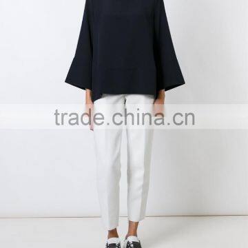 2017 Black Stylish Oversized Sweater Women With Pogada Sleeves and High Neck photo-2