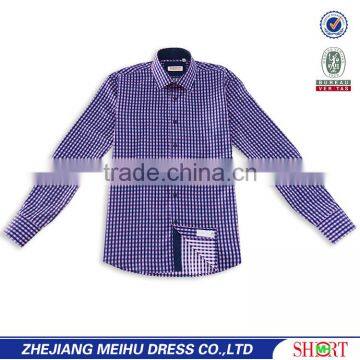 Office Wear Shirts for Men Fancy Plaid Fabric Korean Men Style Shirts photo-4