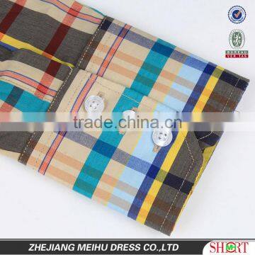 Latest Fashion Men Casual Shirts Plaid Fabric Button up Shirts for Men photo-5