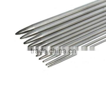 (2.0mm-6.5mm)Stainless Steel Hollow Knitting Needle Silver Tone 21cm Long, 1 Set photo-2