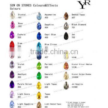 Teardrop Sew on Flat Back Strass Drill Diamond Stones photo-4