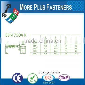 Made In Taiwan DIN 7504N Phil Pan Head DIN 7504K Hex Head Screw Washer Face DIN 7504P Phil Countersunk Head Self Drilling Screw photo-4