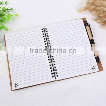 Customised Logo Kraft Blank Cover White Lined Inner Paper Spiral Notebook With Pen Colorful Sticky Notes Divider photo-5