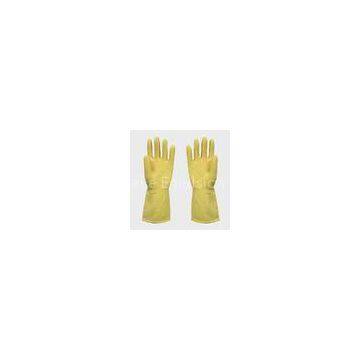 Unlined Household Latex Gloves , Kitchen cleaning latex glove