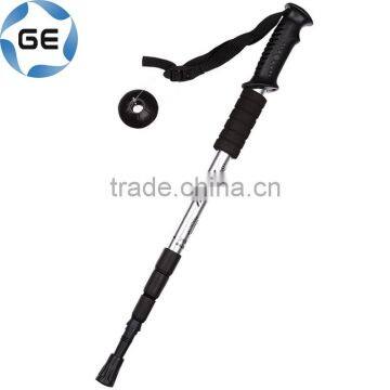 High Quality Rubber Grip 4 Sections Telescopic Trekking Pole Outdoor Walking Alpenstock 6061 Aluminium Alloy Hiking Stick photo-5