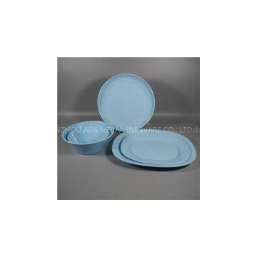 Blue Solid Color Melamina Melamine Dinner Set