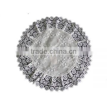 White Lace Round Rectangular Placemats and Coaster photo-5
