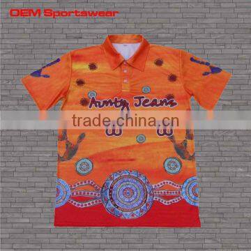 Coolmax mesh polo shirts tops in sublimation print hot design