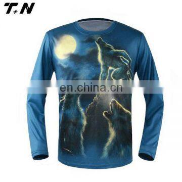 Wholesale Cheap Long Sleeves Printed Sublimation t Shirts T-shirt Printing