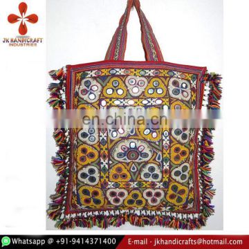 Beautiful Pretty Contemporary Leather Hand Bag Banjara Gypsy Tote Bag