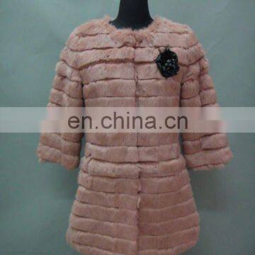 Lady's Long Rabbit Rur Coat