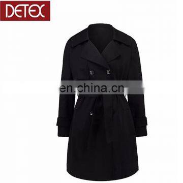 Latest Fashion New Design Women Long Double Breasted Trench Coat