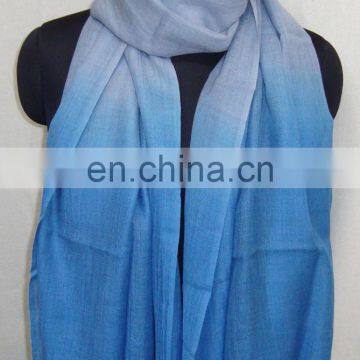 Ombre Pashmina Wool Shawl in Two Tone Colour photo-2