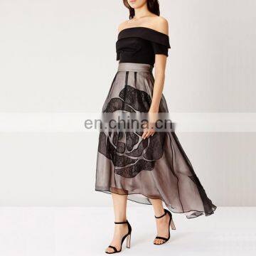 2017 Latest High Low Long Skirts With Kurti For Women