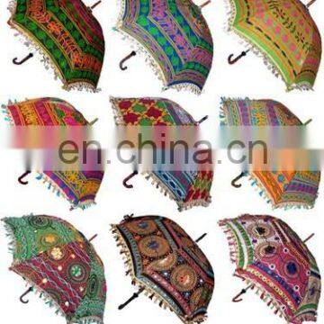 Indian Colorful Sun Protection Parasol Umbrella Decor Vintage Umbrella