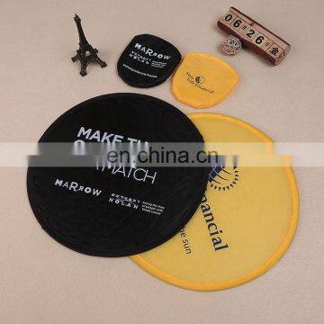 customized logo Nylon folding frisbee fan with pouch