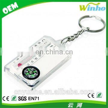 Thermometer Compass Keyring