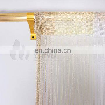 Beaded Gold Metal Living Room String Curtain Fabric photo-4