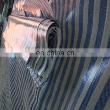 220gsm waterproof blue white stripe color PE tarpaulin