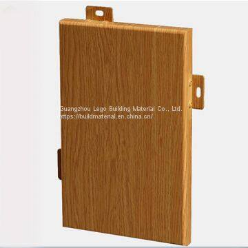 Hyperbolic Aluminum Veneer Peach Wood Grain Plaza