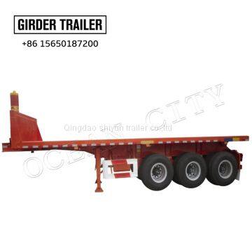 3 axles 40ft frame flatbed container dump semi trailer with kit